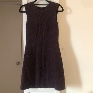 Theory Wool Tweed Sleeveless Fitted Dress